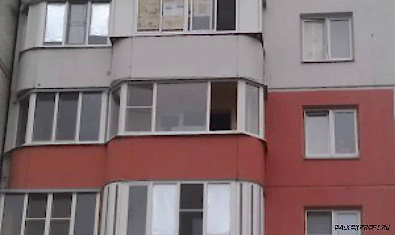 ПОЛУКРУГЛЫЙ БАЛКОН С ПАНОРАМНЫМ СТЕКЛОПАКЕТОМ (ул. Заозерная)